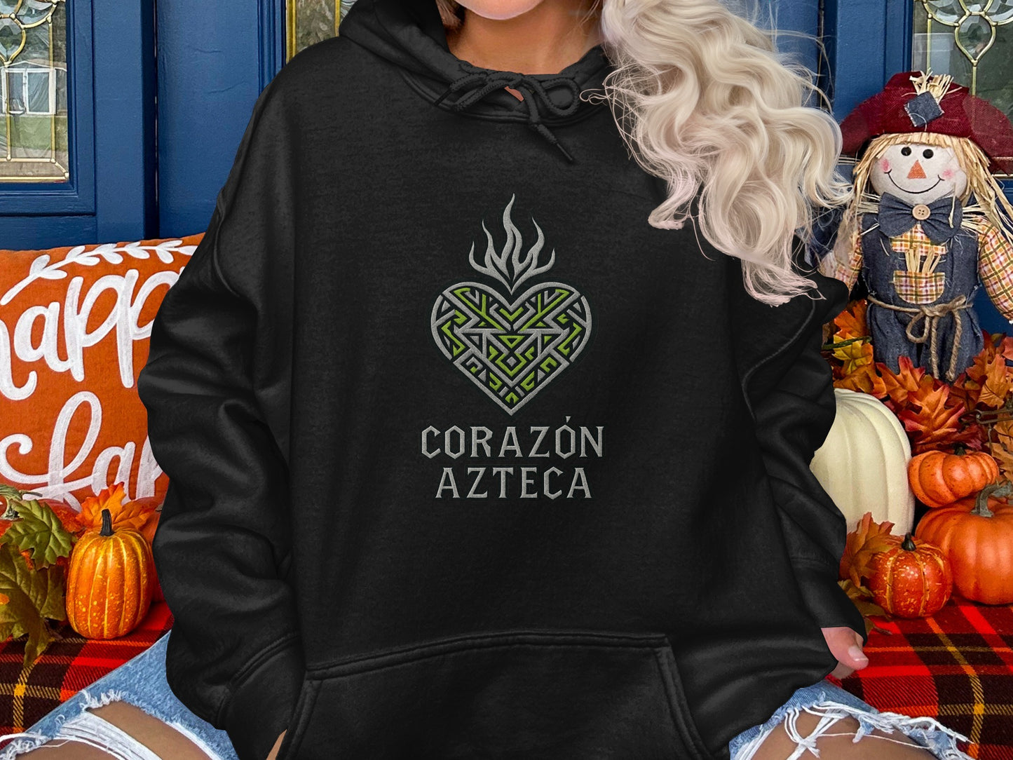 Corazon Azteca Heart Design Hoodie perfect cozy product