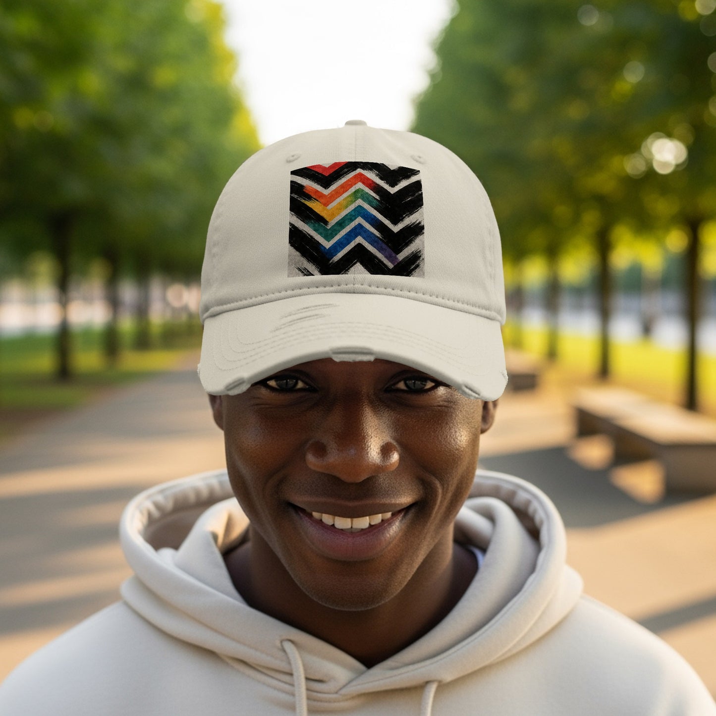 Stylish Colorful Geometric Chevron Design Hat product