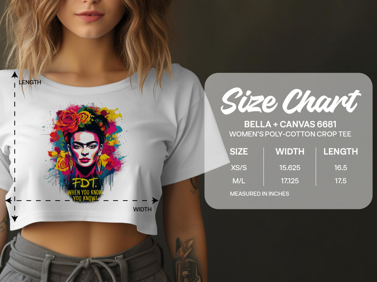 Frida Kahlo Graphic Women's Crop Tee product