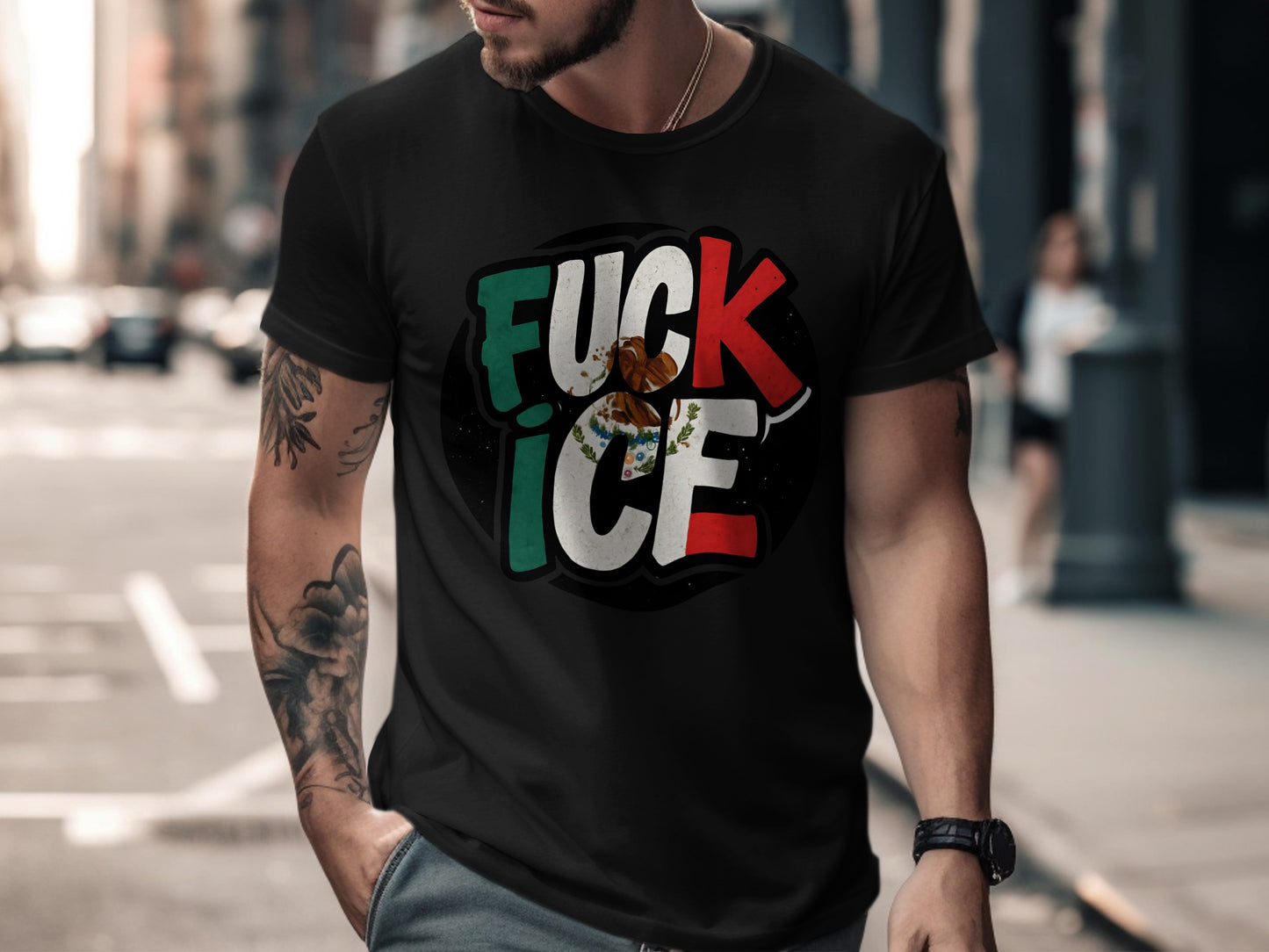 Bold Statement Fuck Ice Design T-shirt product
