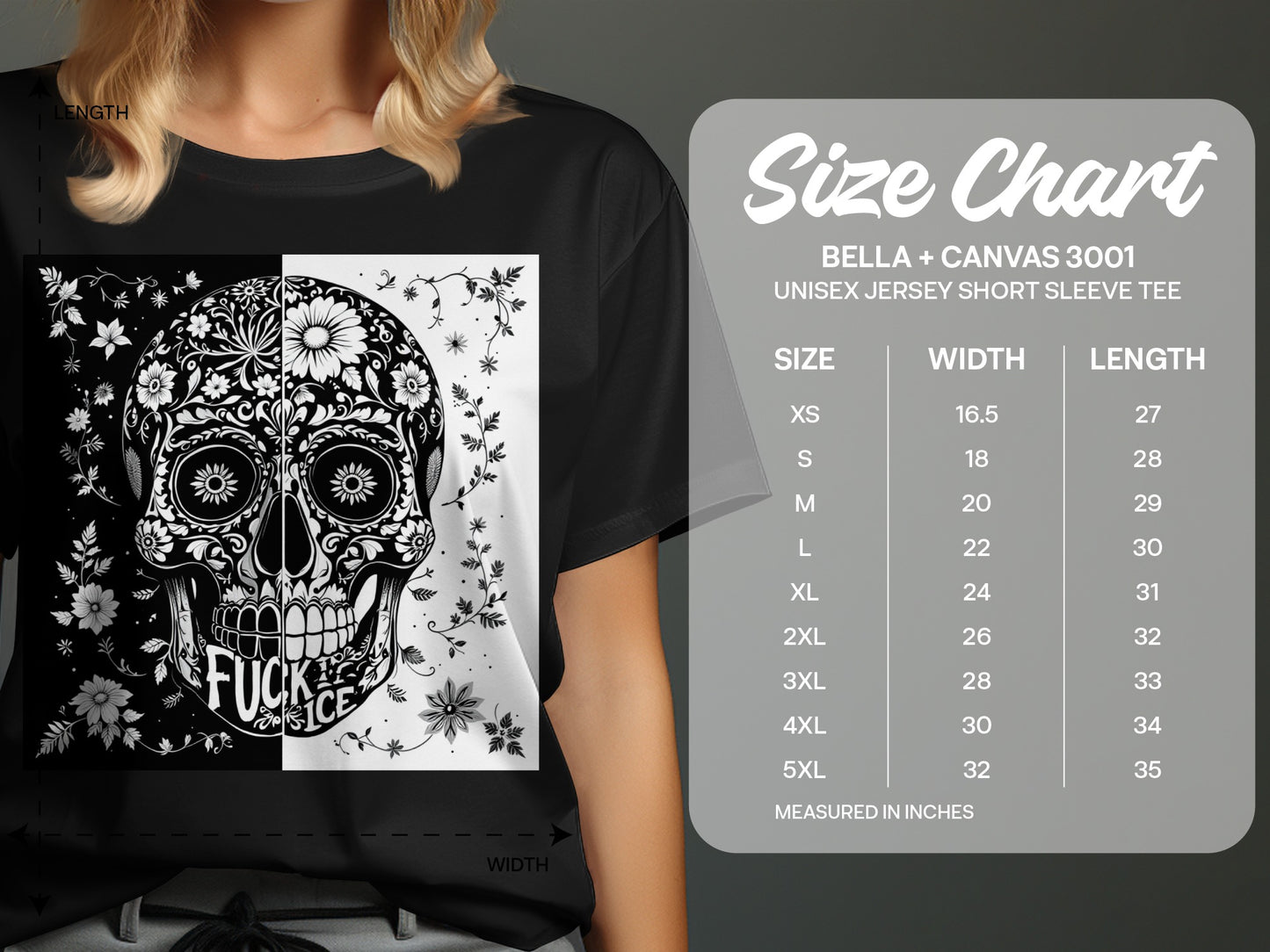 Intricate Black and White Skull Graphic Tee product type