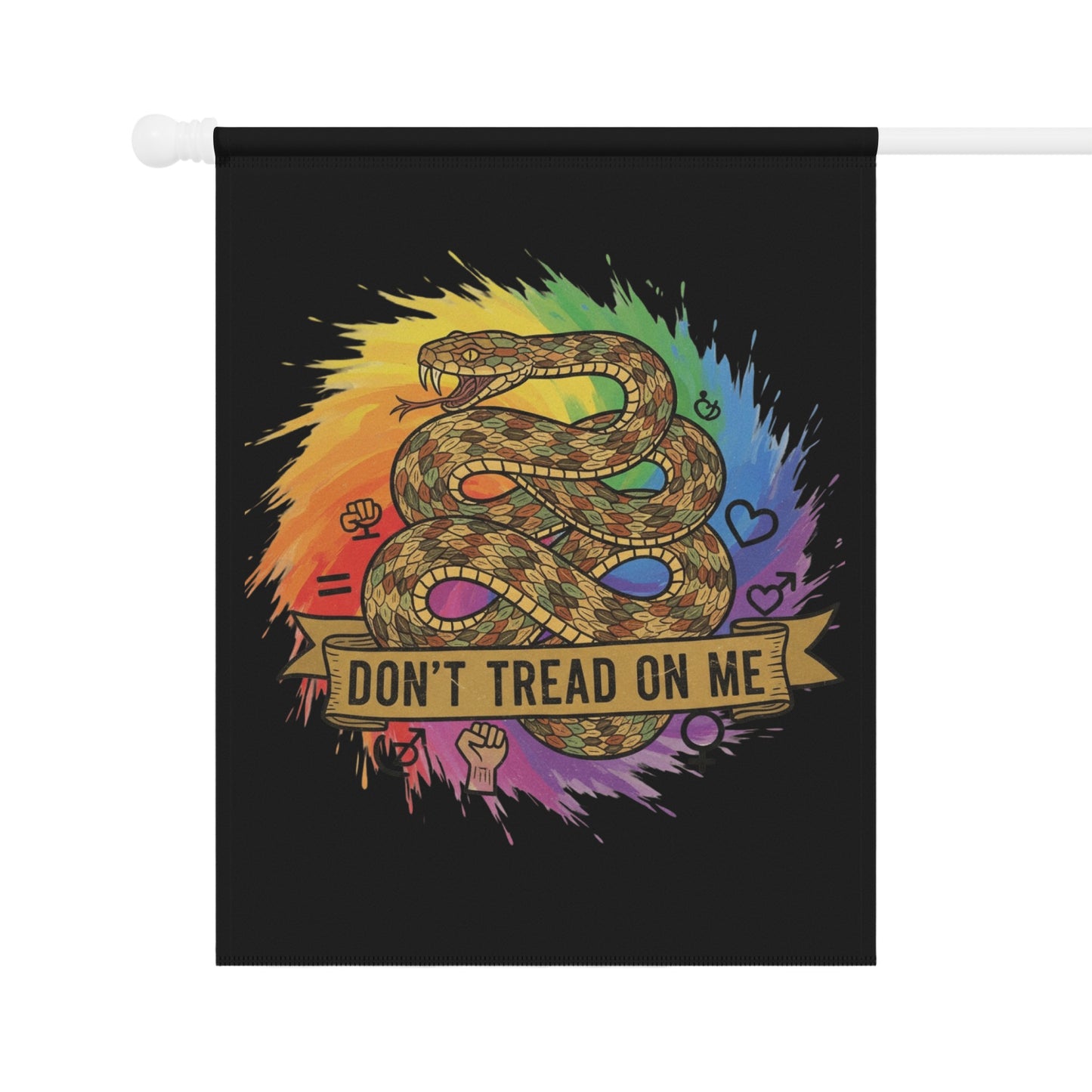 Don't Tread On Me Rainbow Snake Design Poster product
