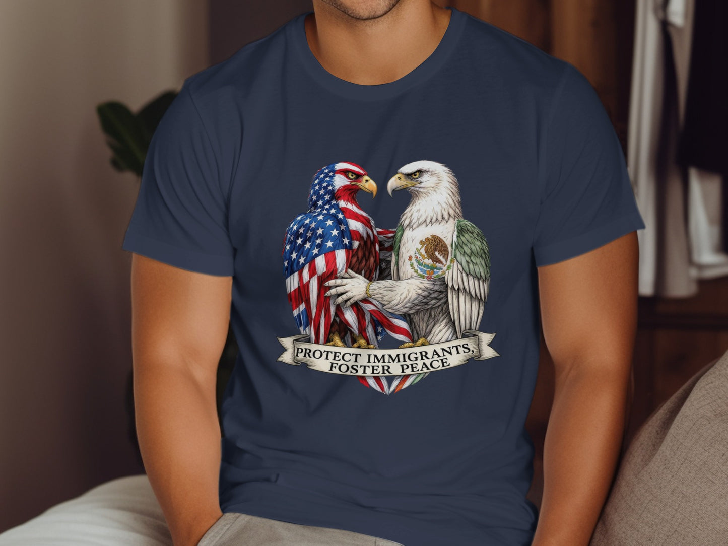 American and Mexican Eagles Protect Immigrants T-shirt product