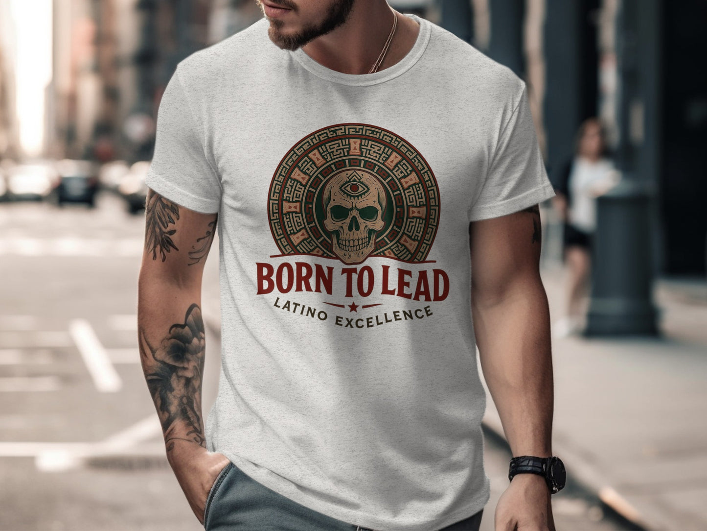 Born to Lead Latino Excellence Skull T-Shirt product