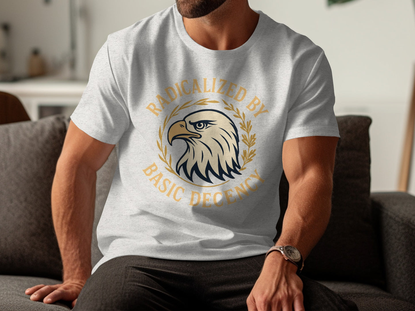 Radicalized By Basic Decency Eagle T-shirt product