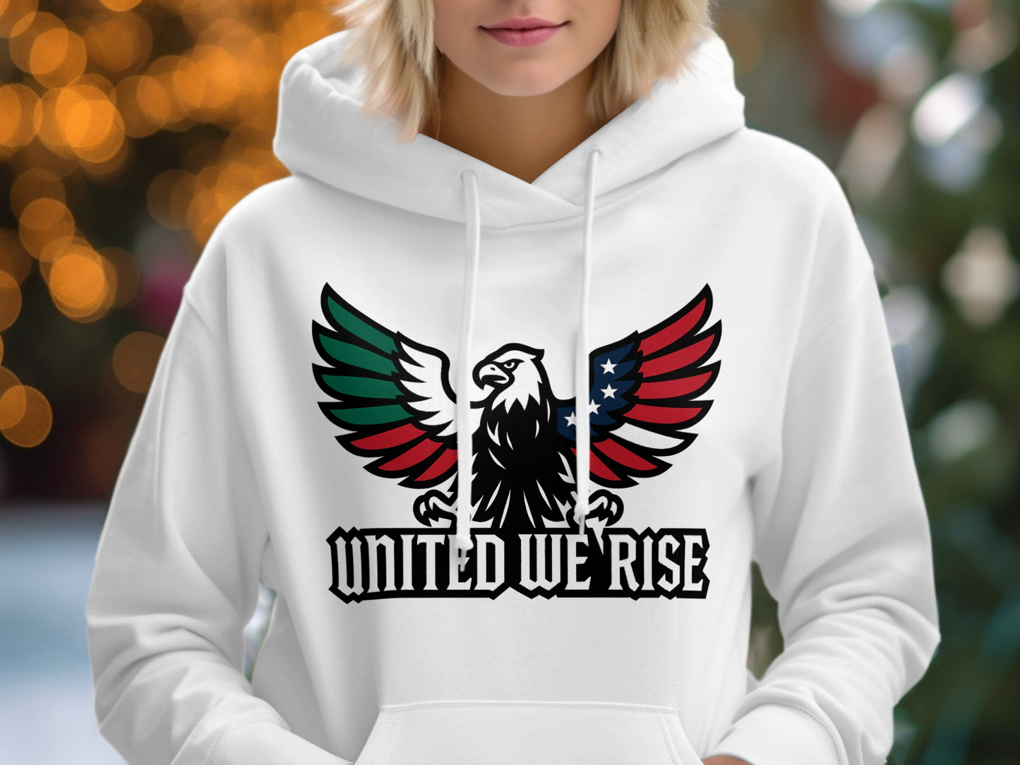 United We Rise Eagle Flag Design Hoodie product type