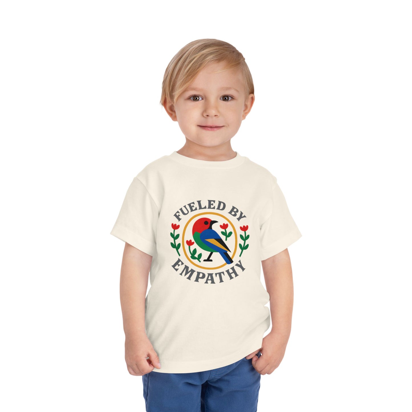 Empathy Bird Toddler Tee - Cute Short Sleeve Shirt for Kids, Gift for Birthdays, Encouraging Apparel, Toddler Fashion