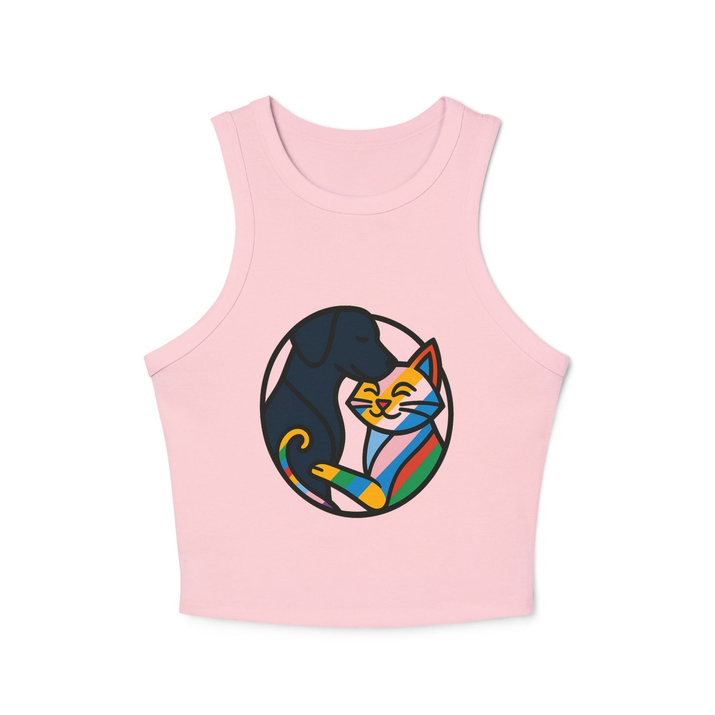 Pride tank top Cozy Cat and Dog Love Racer Tank Top for Pet Lovers