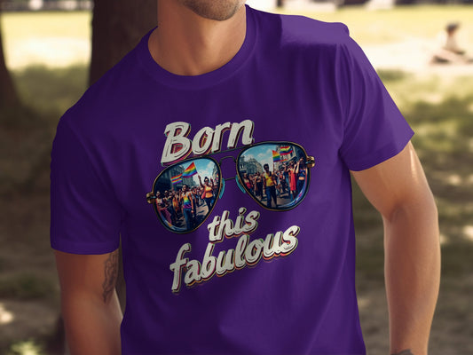 Born This Fabulous Cool Sunglasses Graphic T-Shirt product