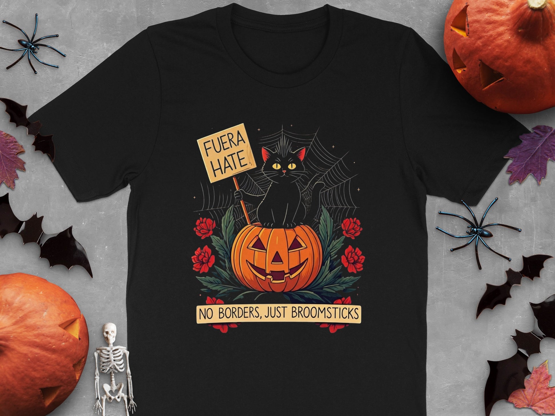 Fuera Hate No Borders Just Broomsticks Halloween product