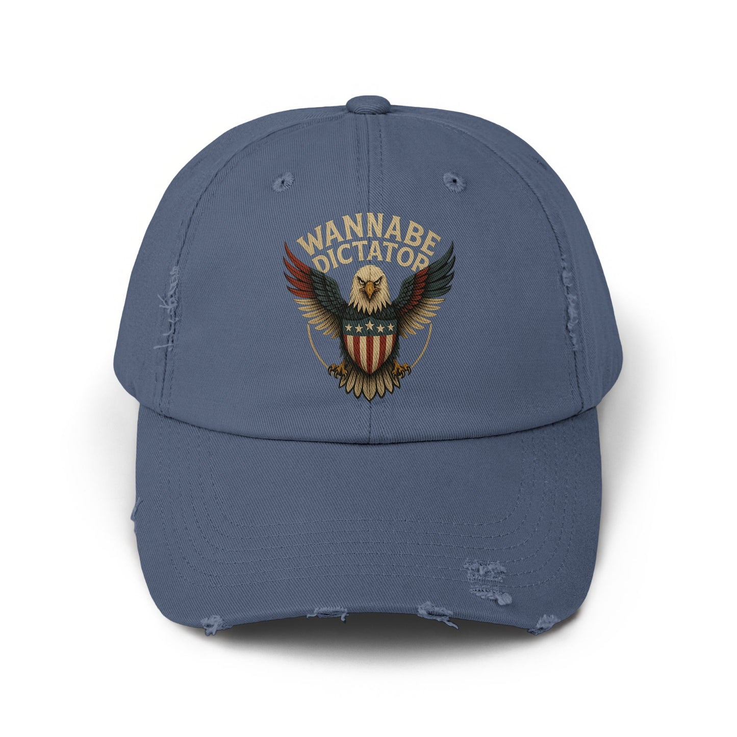 Wannabe Dictator Eagle Embroidered Distressed Cap product