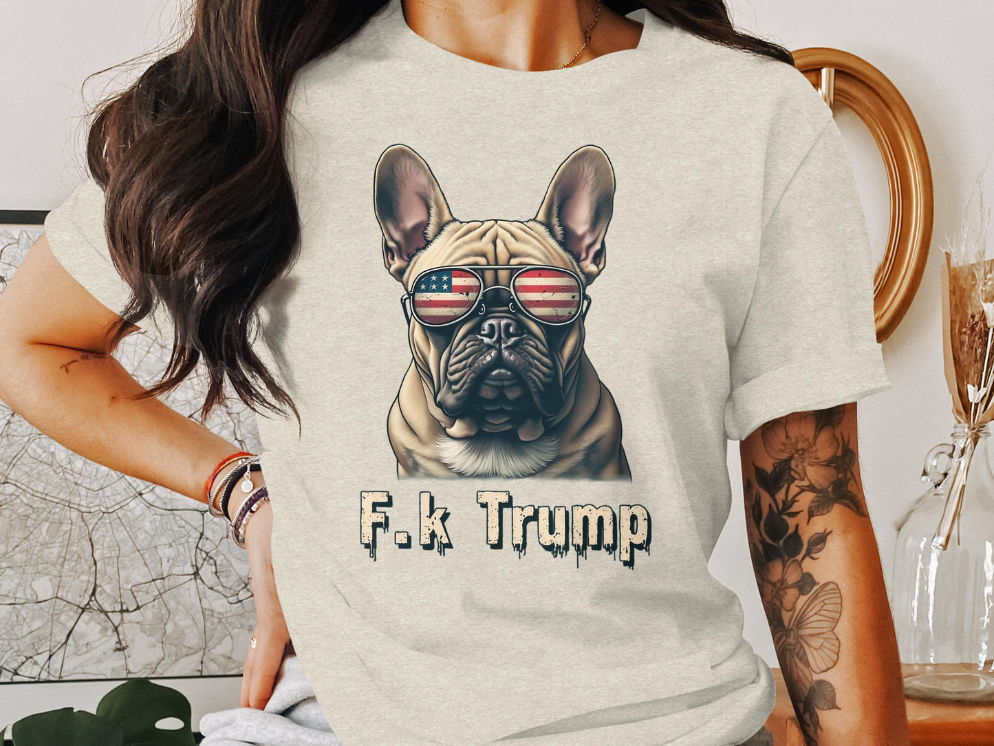 F K Trump French Bulldog Graphic T-shirt product type