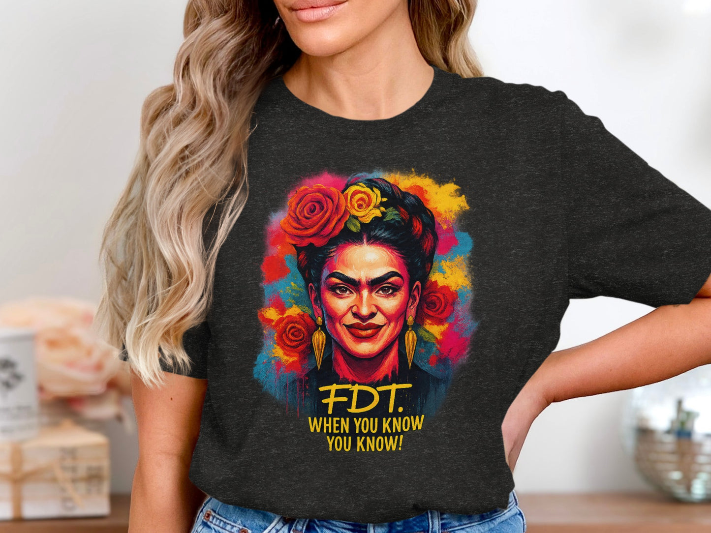 Vibrant Frida Kahlo Graphic Tee Shirt product