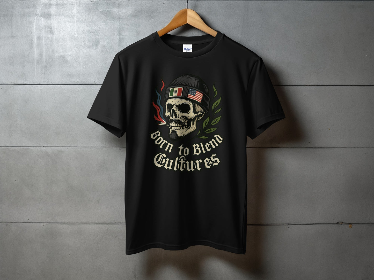 Born to Blend Cultures Skull Graphic Tee product