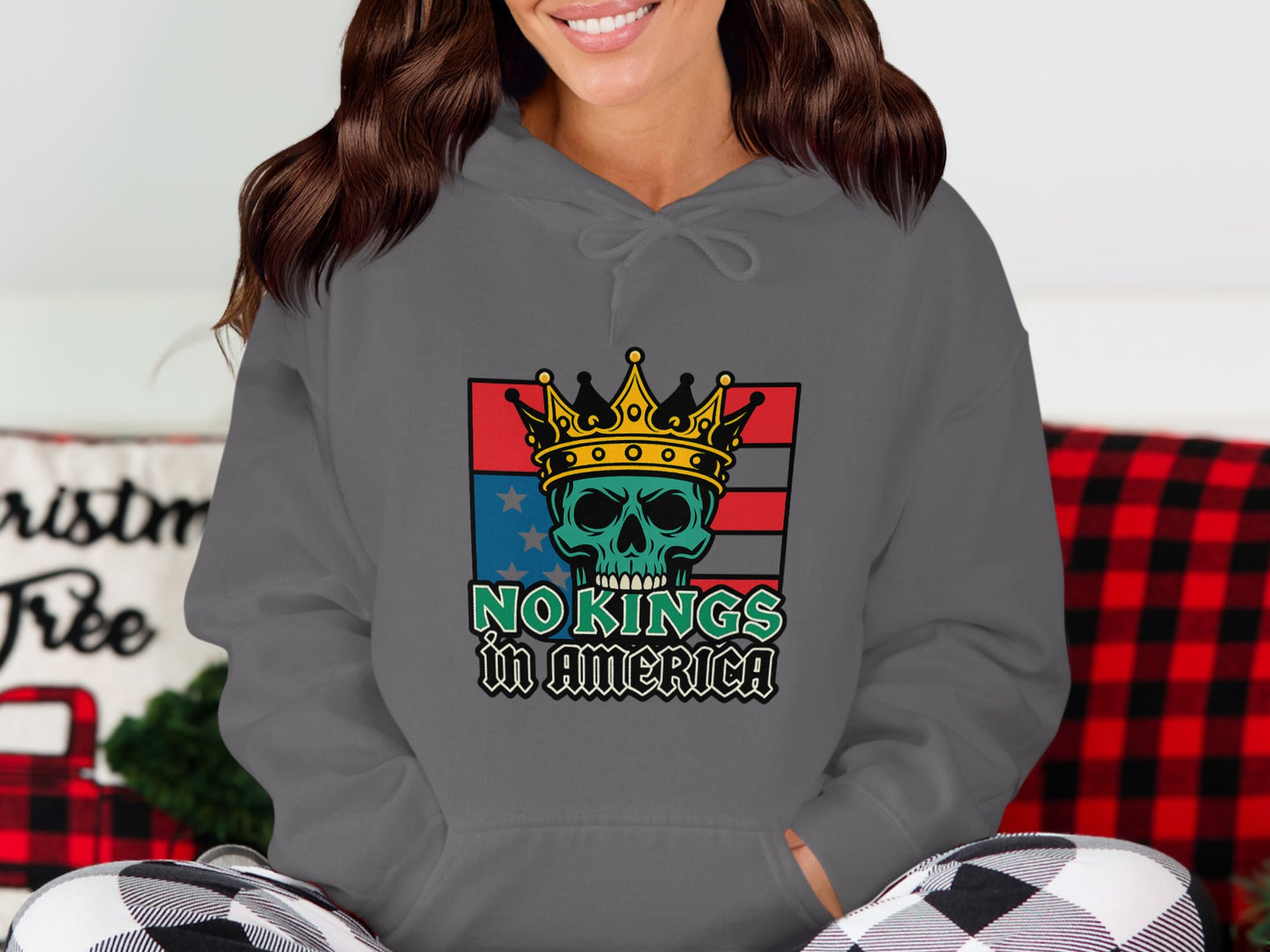 No Kings in America Graphic Hoodie product type
