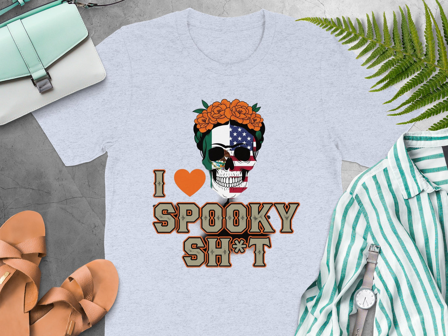 I Love Spooky Sh*t Skull Graphic Design T-Shirt product type
