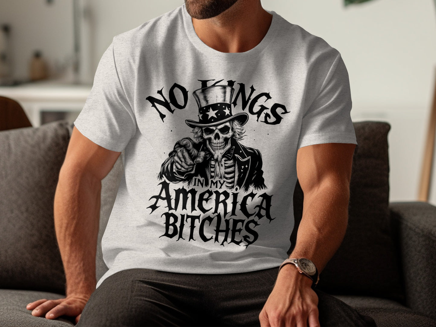 No Kings in My America Bitches Tshirt product