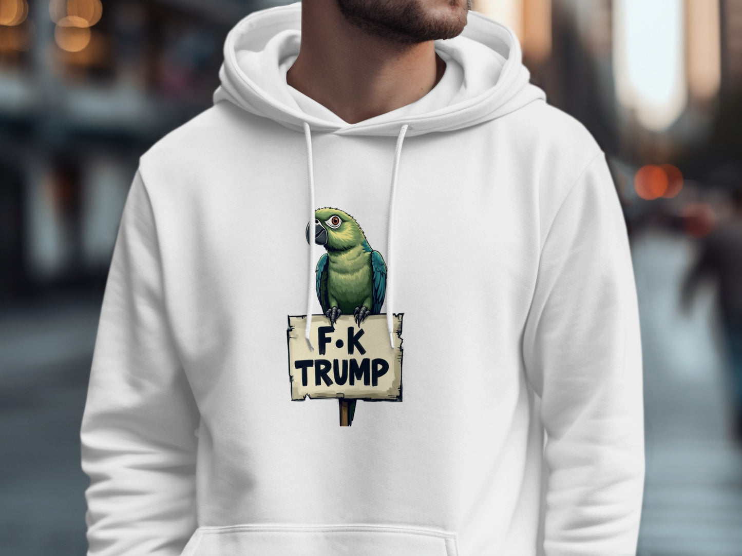 Parrot with sign F-K Trump design hoodie product