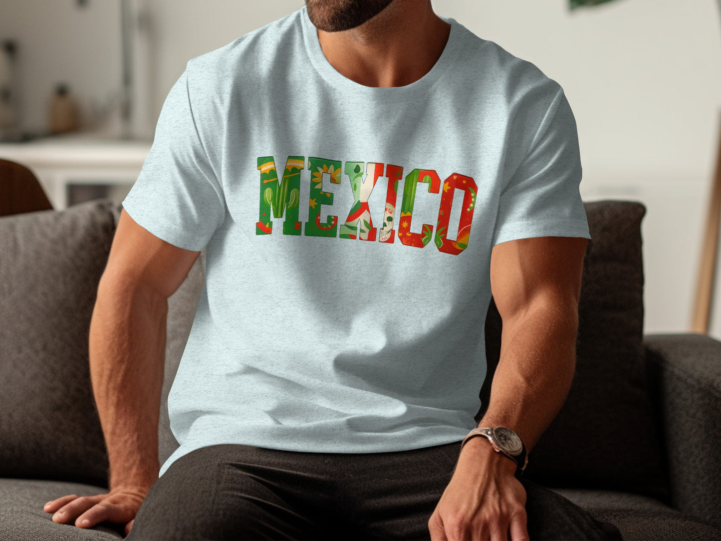 Stylish Mexico Graphic Print Casual T-Shirt product