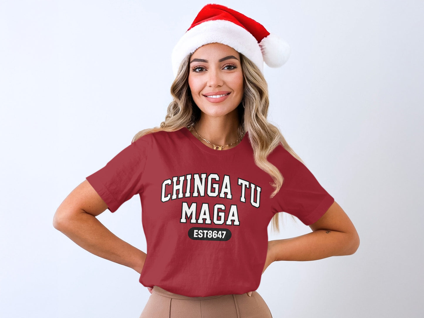 Chinga Tu Maga EST8647 Christmas T-Shirt