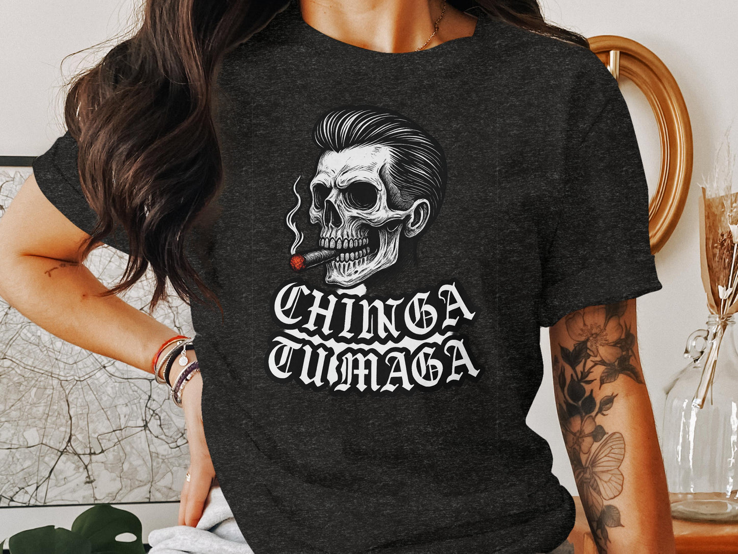 Chinga Tumaga Skull Graphic Women's T-Shirt product