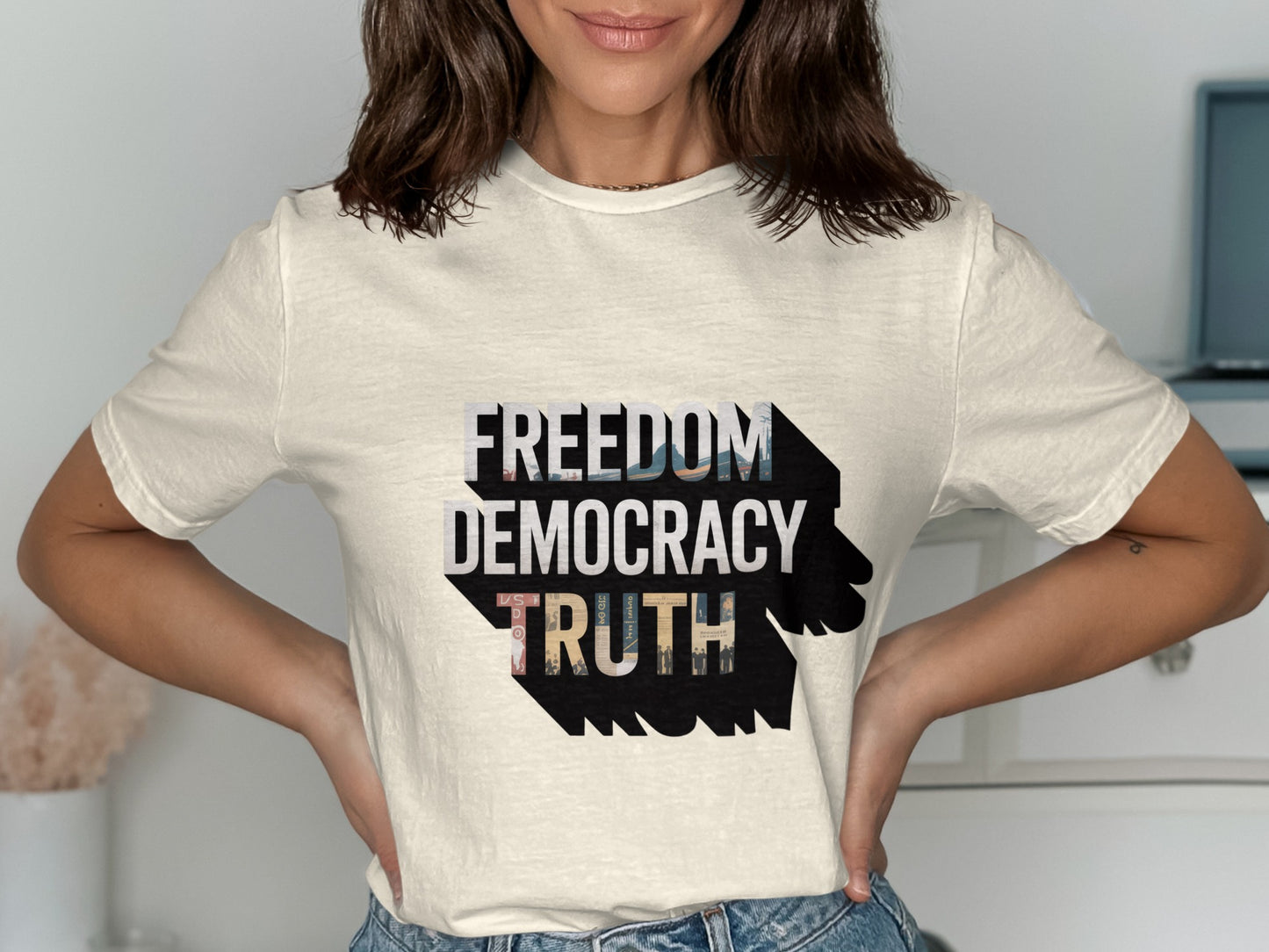 Freedom Democracy Truth Graphic T-Shirt product