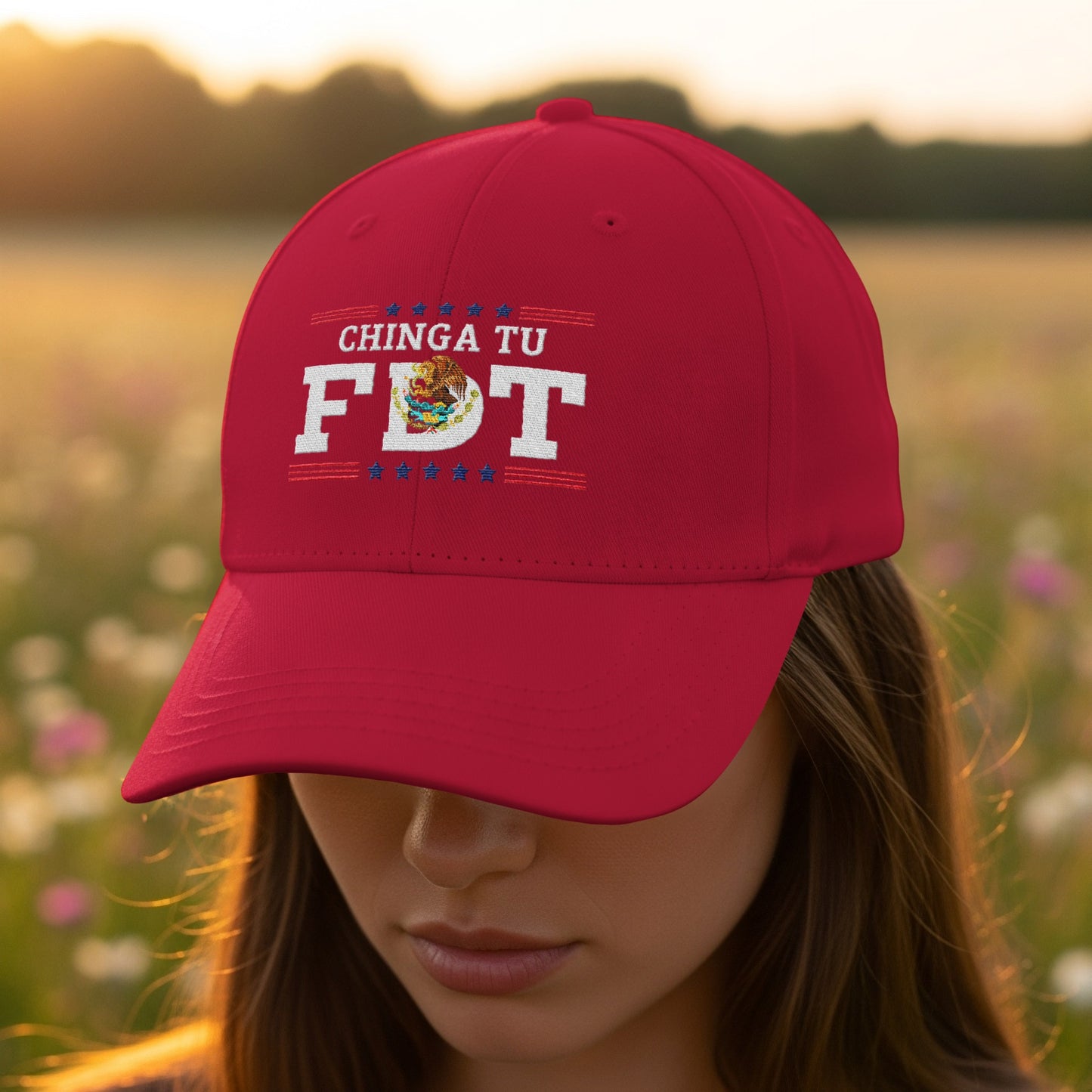 Bold Red Chinga Tu FDT Statement Hat product