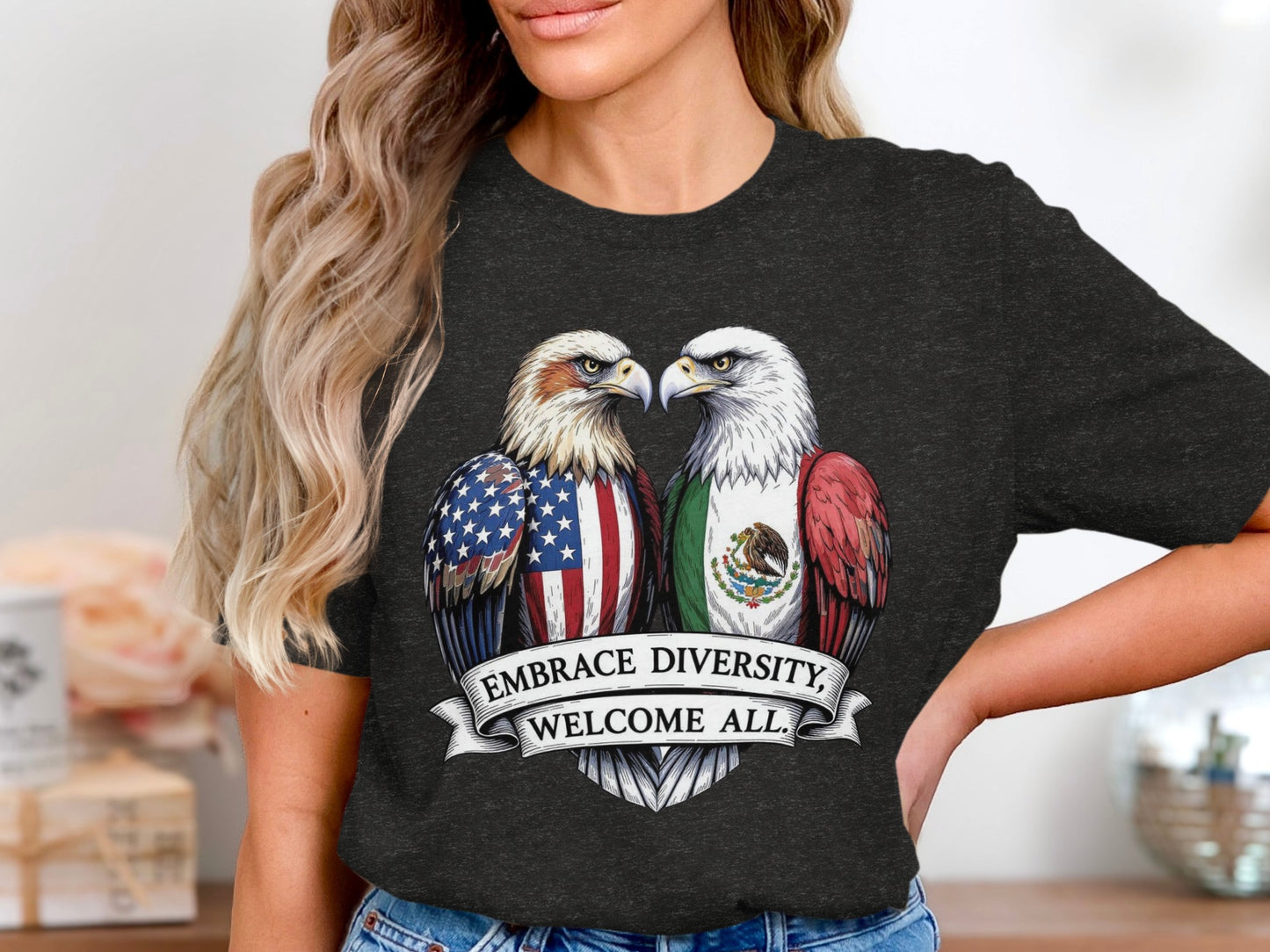 Embrace Diversity Welcome All Bald Eagles T-shirt