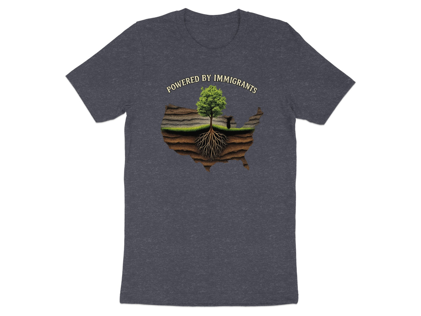 Powered By Immigrants USA Map Graphic T-Shirt product