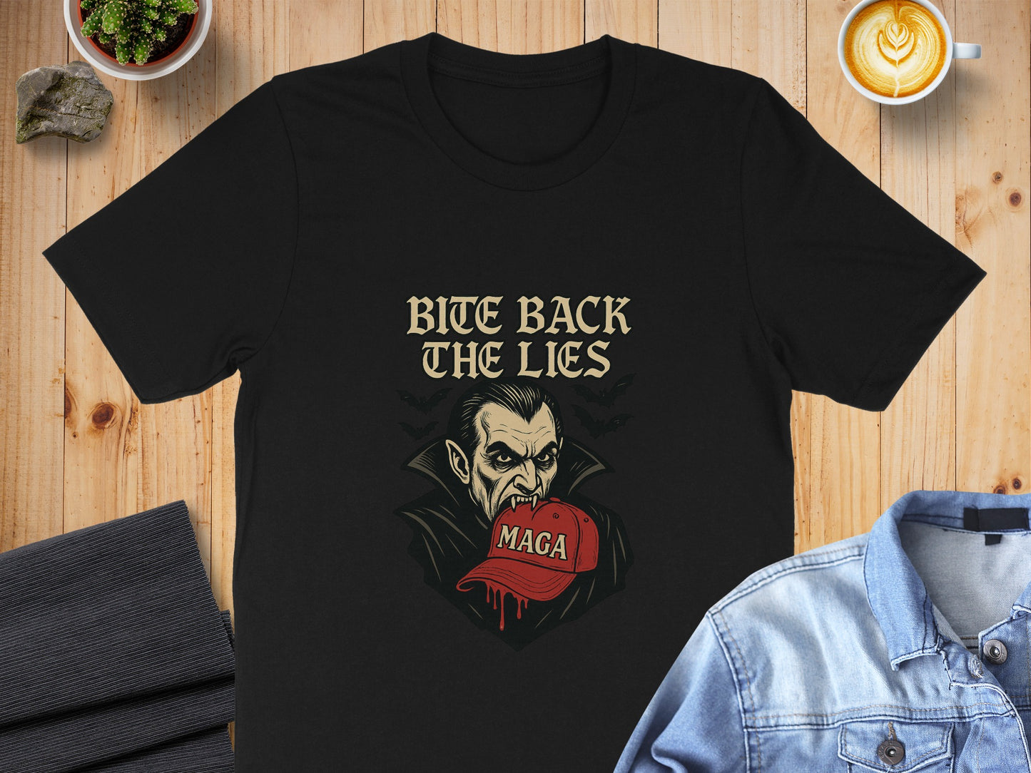Bite Back The Lies Vampire Graphic T-Shirt product type