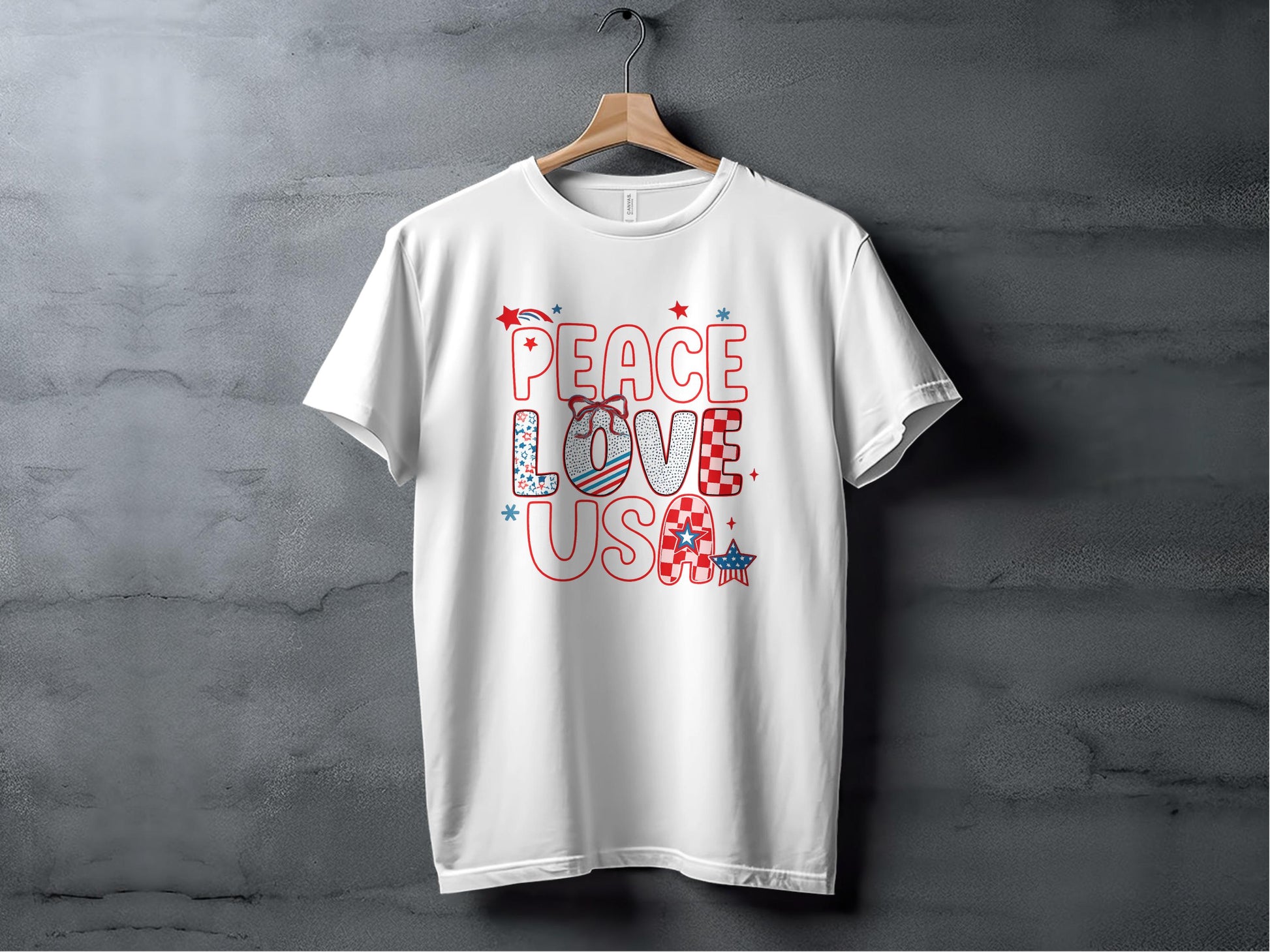 Peace Love USA Graphic Statement T-shirt product