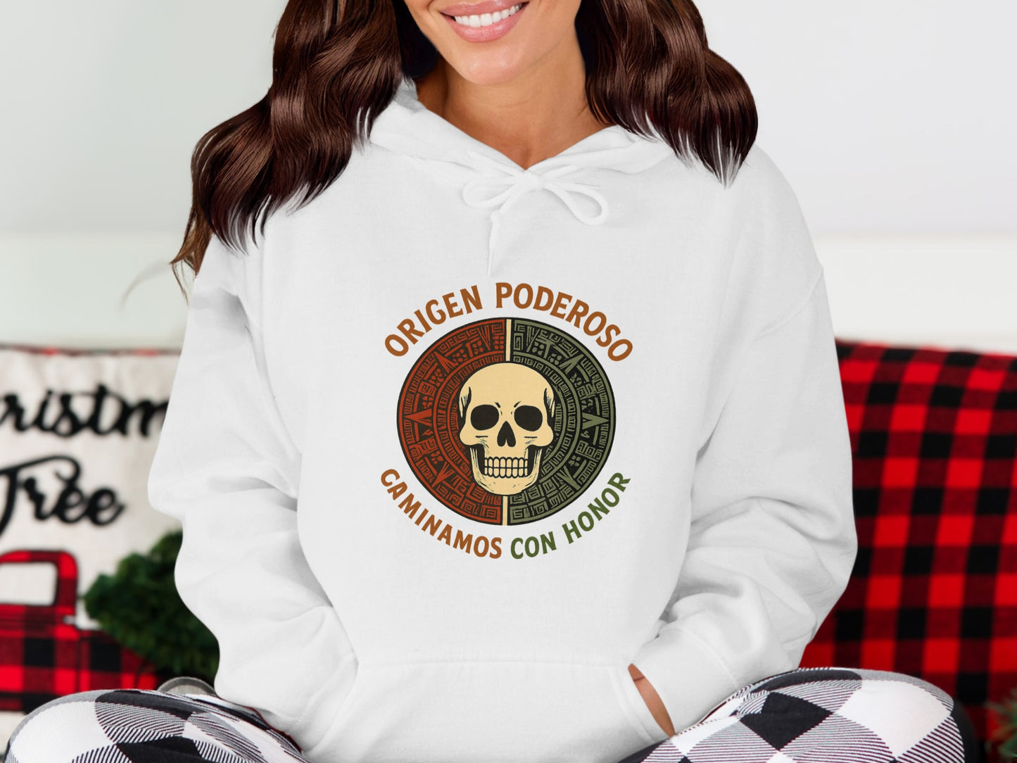 Origen Poderoso Caminamos con Honor skull hoodie product type