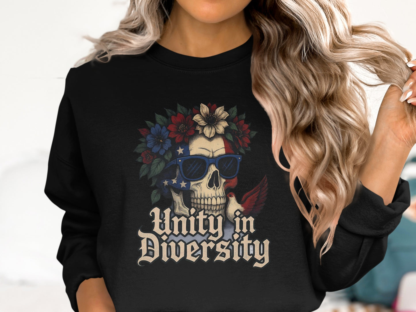 Unity in Diversity Skull Graphic Sweatshirt product type