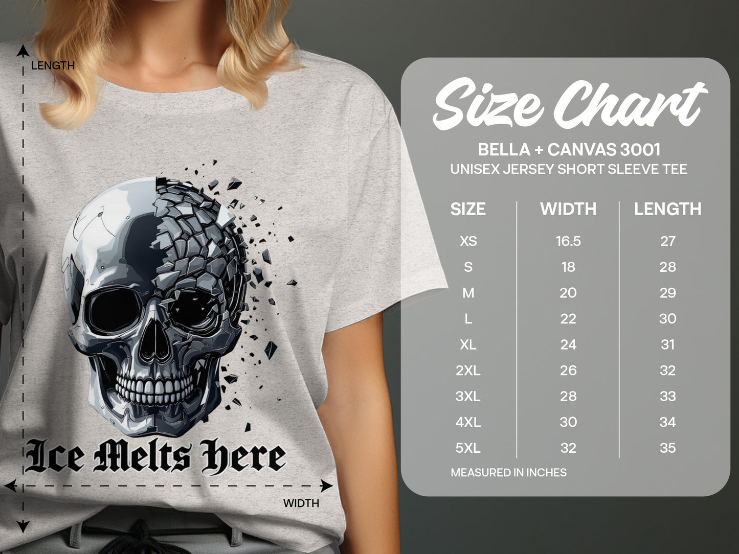 Ice Melts Here Skull Graphic Shirt product type