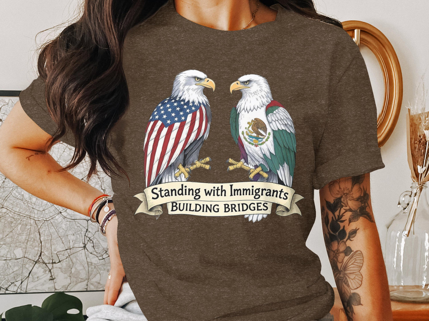 Standing with Immigrants Building Bridges shirt product