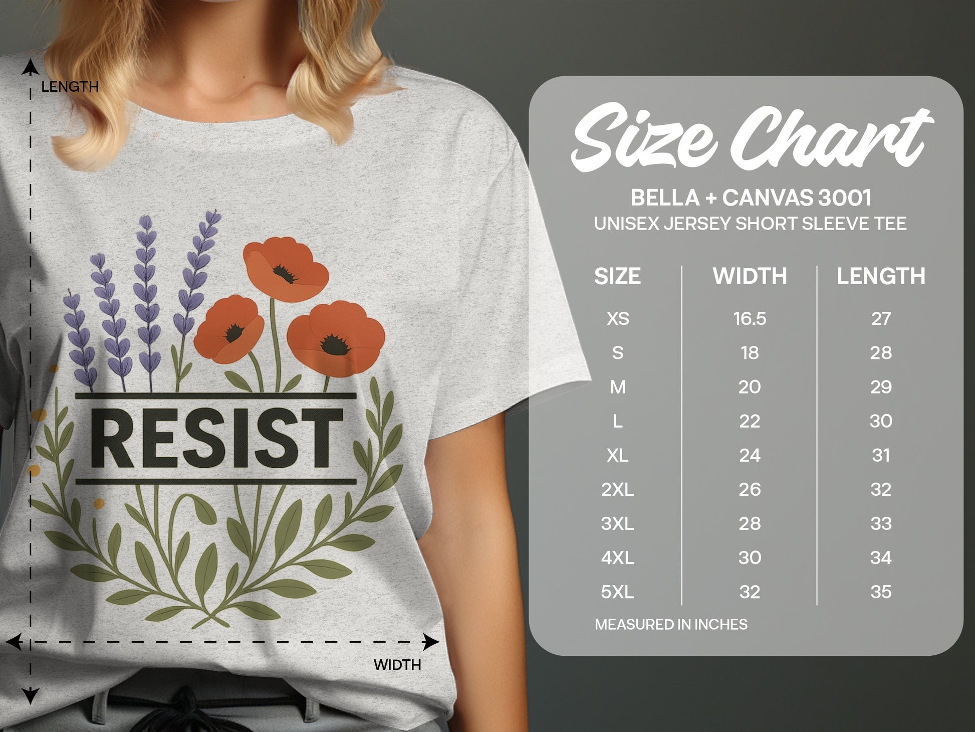 Resist Floral Graphic Design Short Sleeve Tee product