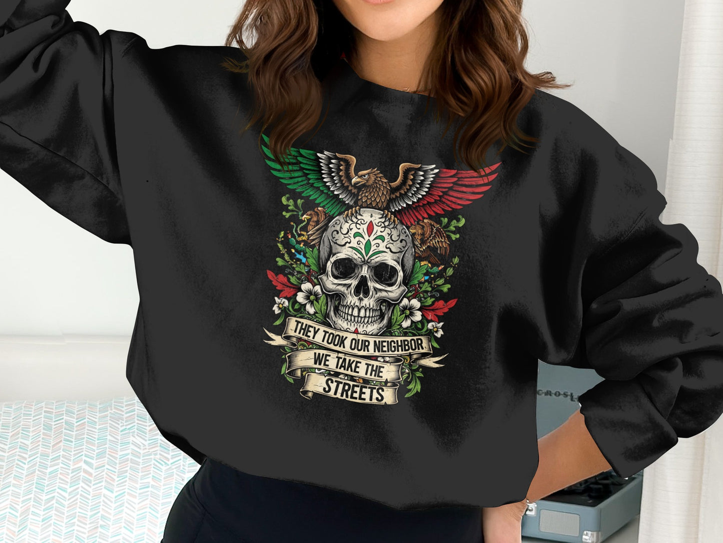 Bold Skull Design Women's Pullover Fashion Product