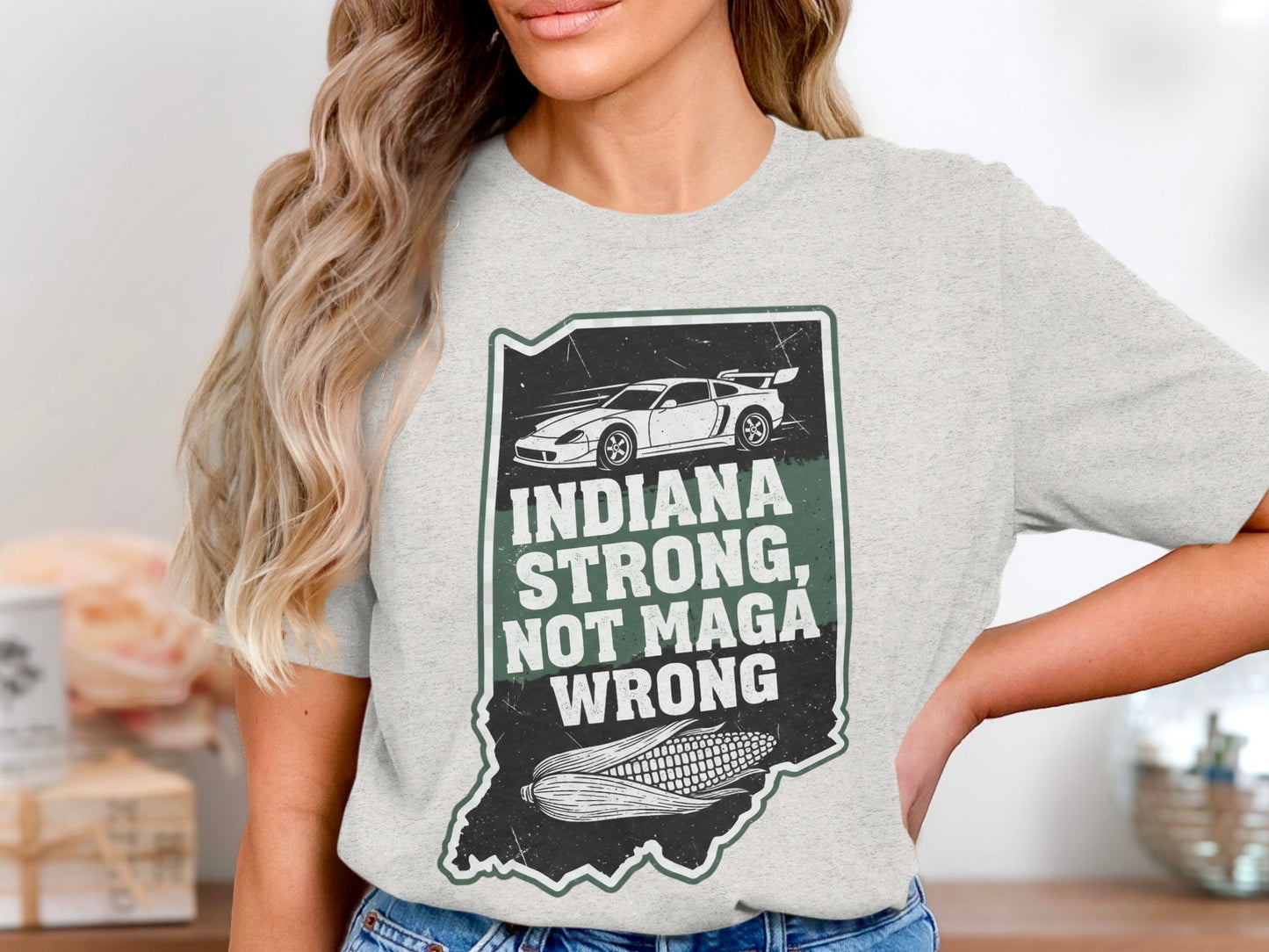 Indiana Strong Not Maga Wrong Graphic T-Shirt product