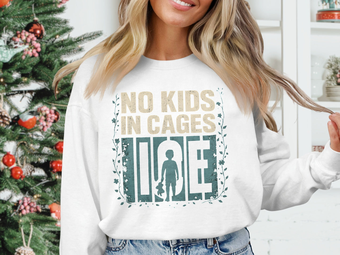 No Kids In Cages Graphic Long Sleeve Shirt product type