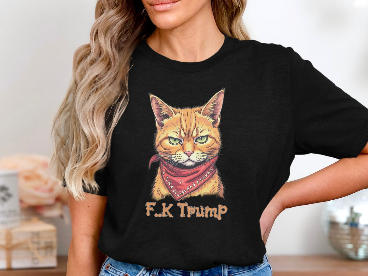 F K Trump Cat Wearing Bandana Graphic Tee product