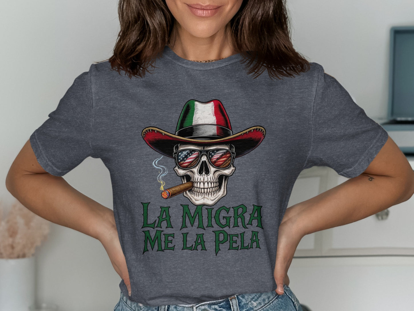 Stylish Graphic Tee with Cool and Bold Skull Print Shirt