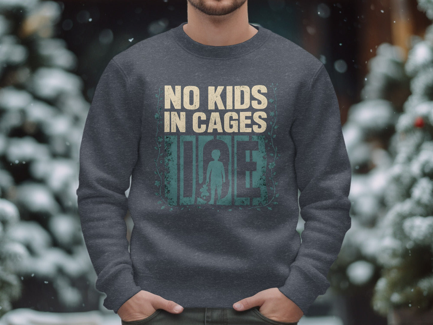 No Kids in Cages Protest Design on Sweatshirt product