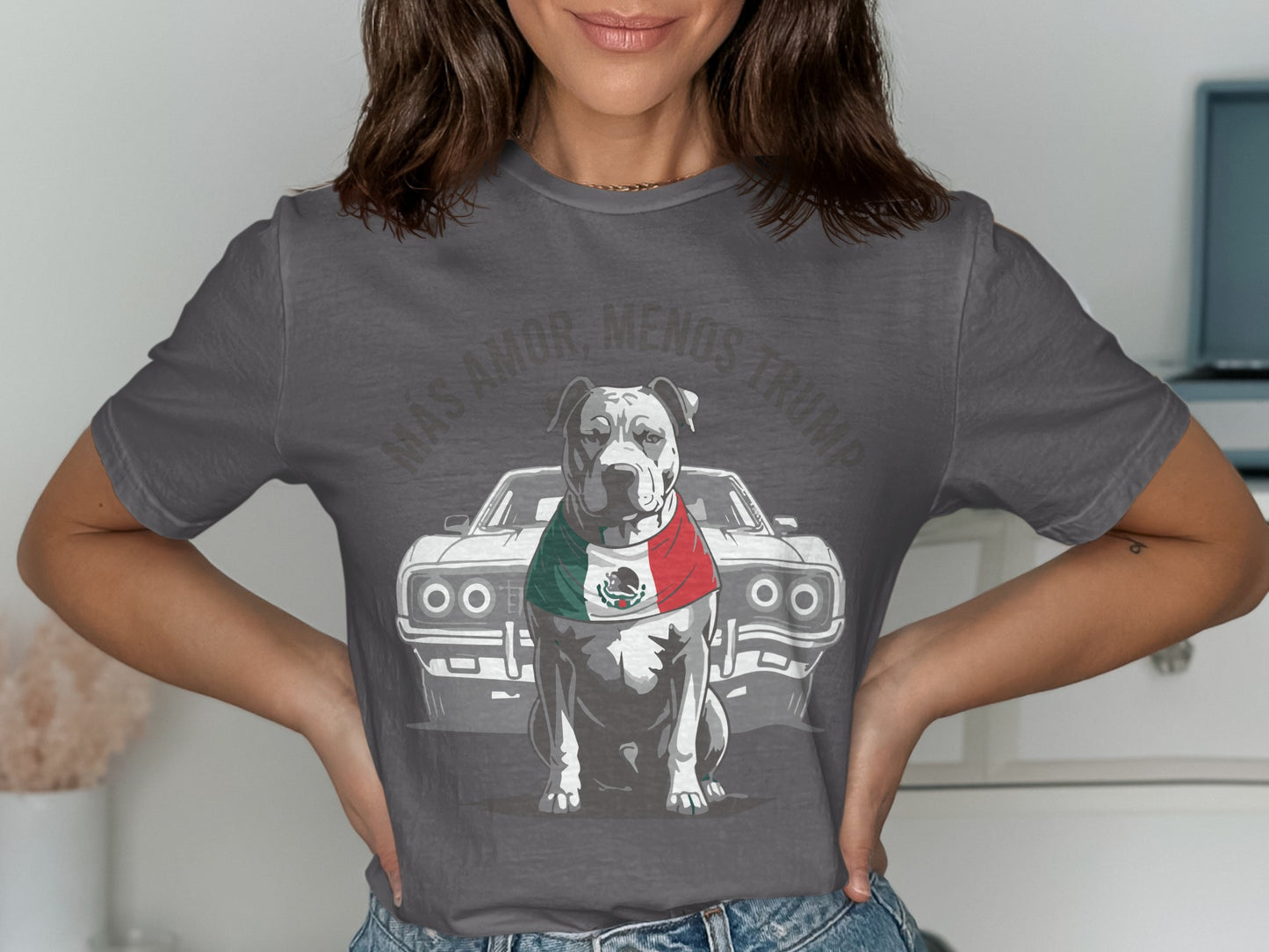 Mas Amor Menos Trump Graphic Tee product