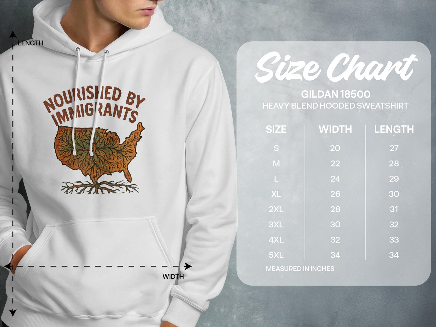 Nourished by Immigrants Hooded Sweatshirt product type