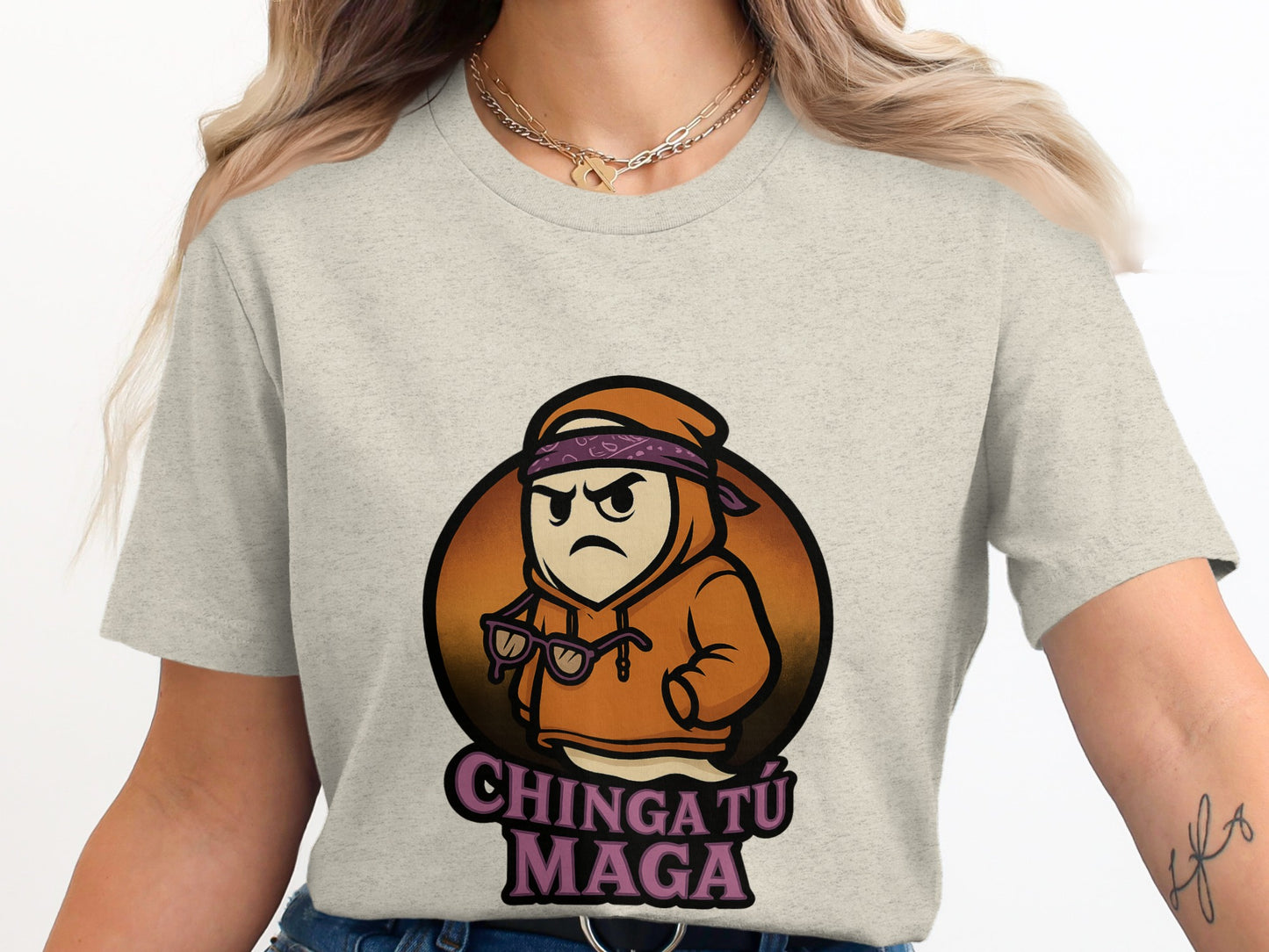 Chinga Tu Maga Graphic Hoodie Illustration T-shirt product