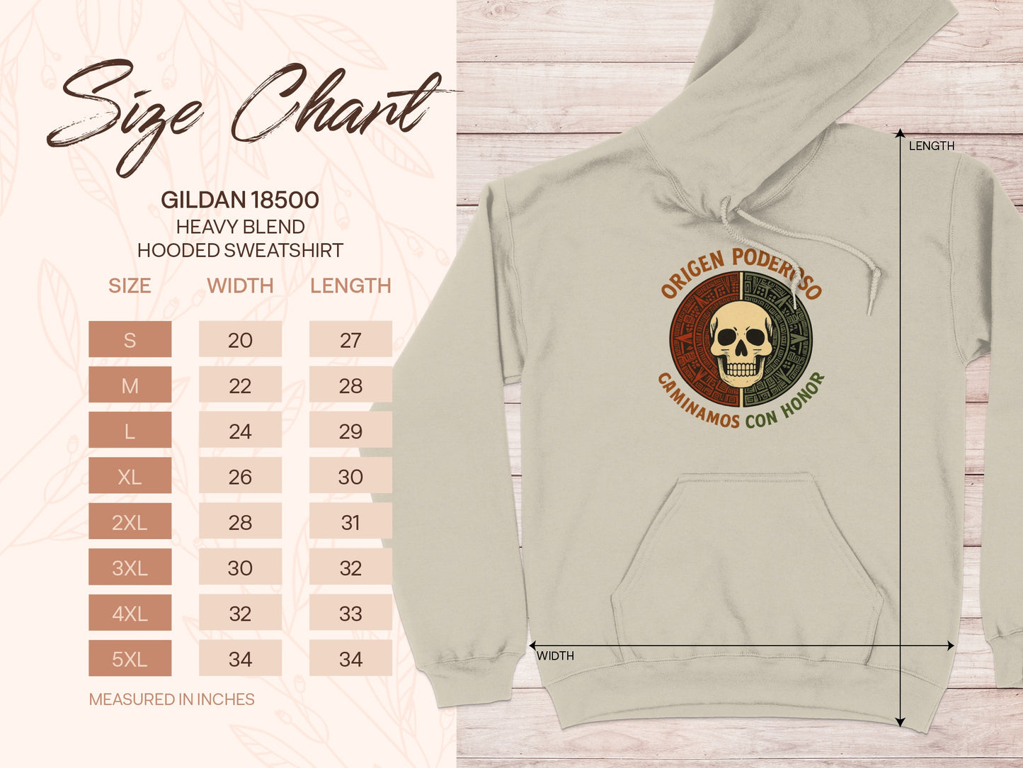 Skull with Caminar Con Honor Hoodie product