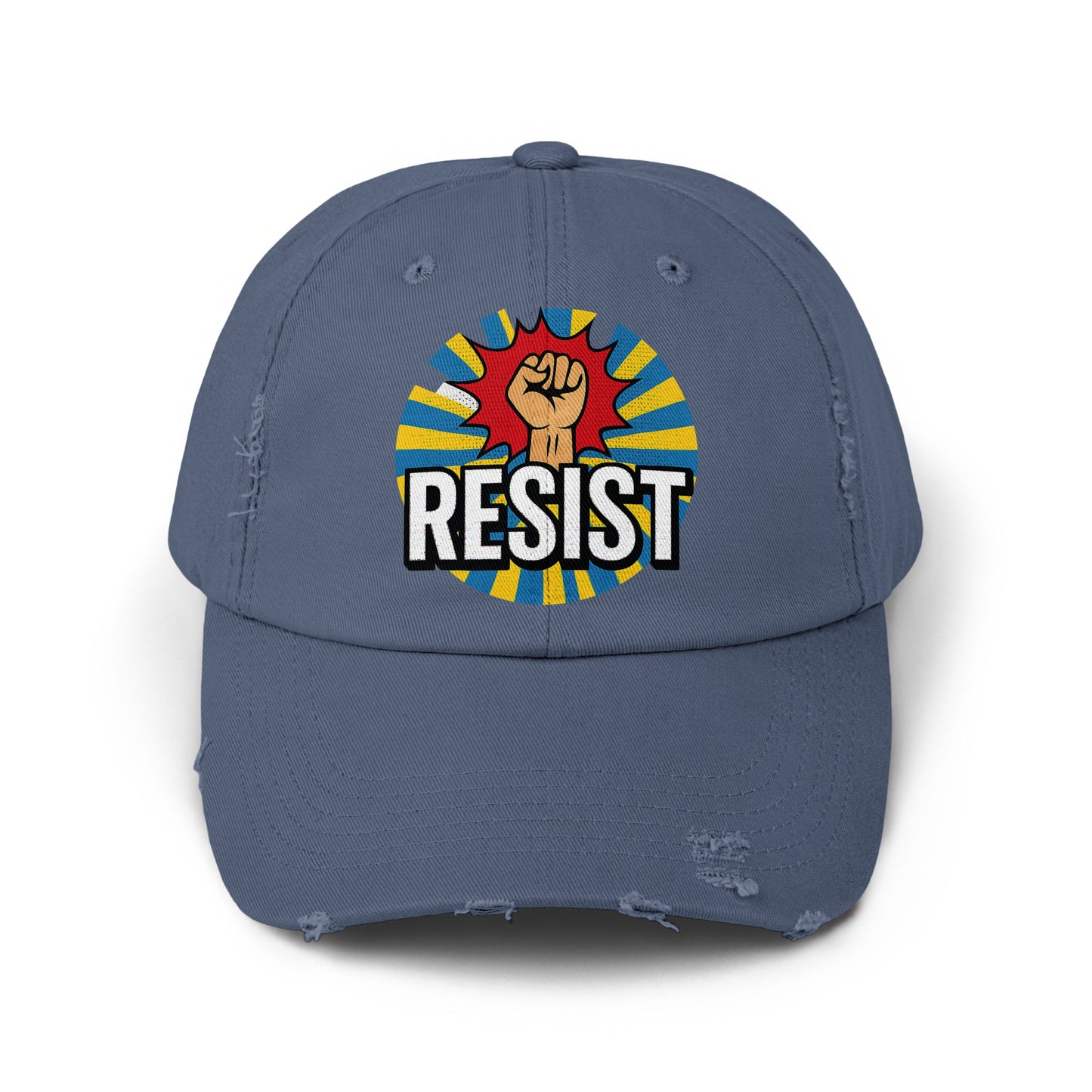 Empowerment Resist Graphic Embroidered Distressed Hat product type