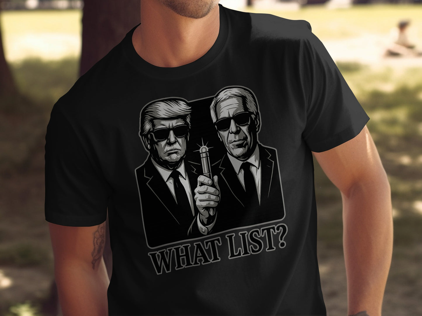 What List Graphic T-Shirt Men in Black Parody product