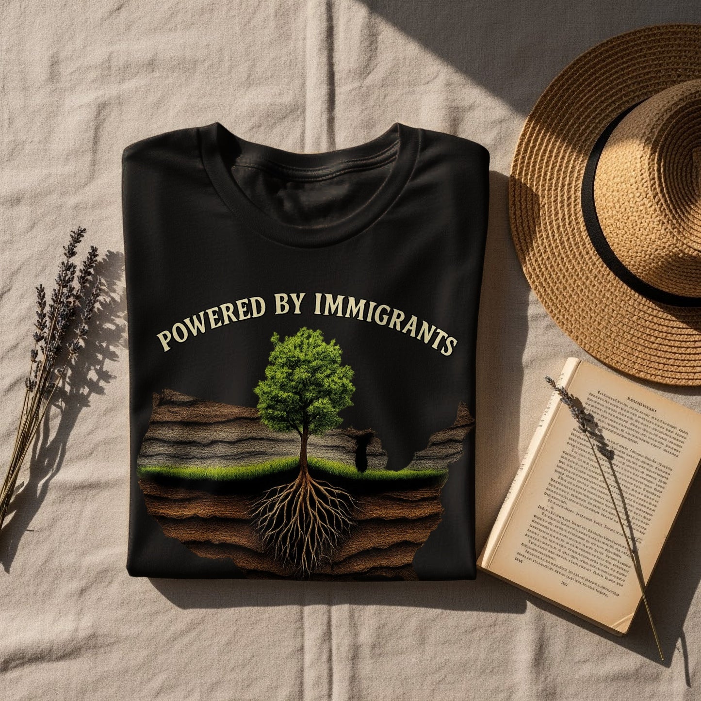 Powered by Immigrants Graphic T Shirt product type