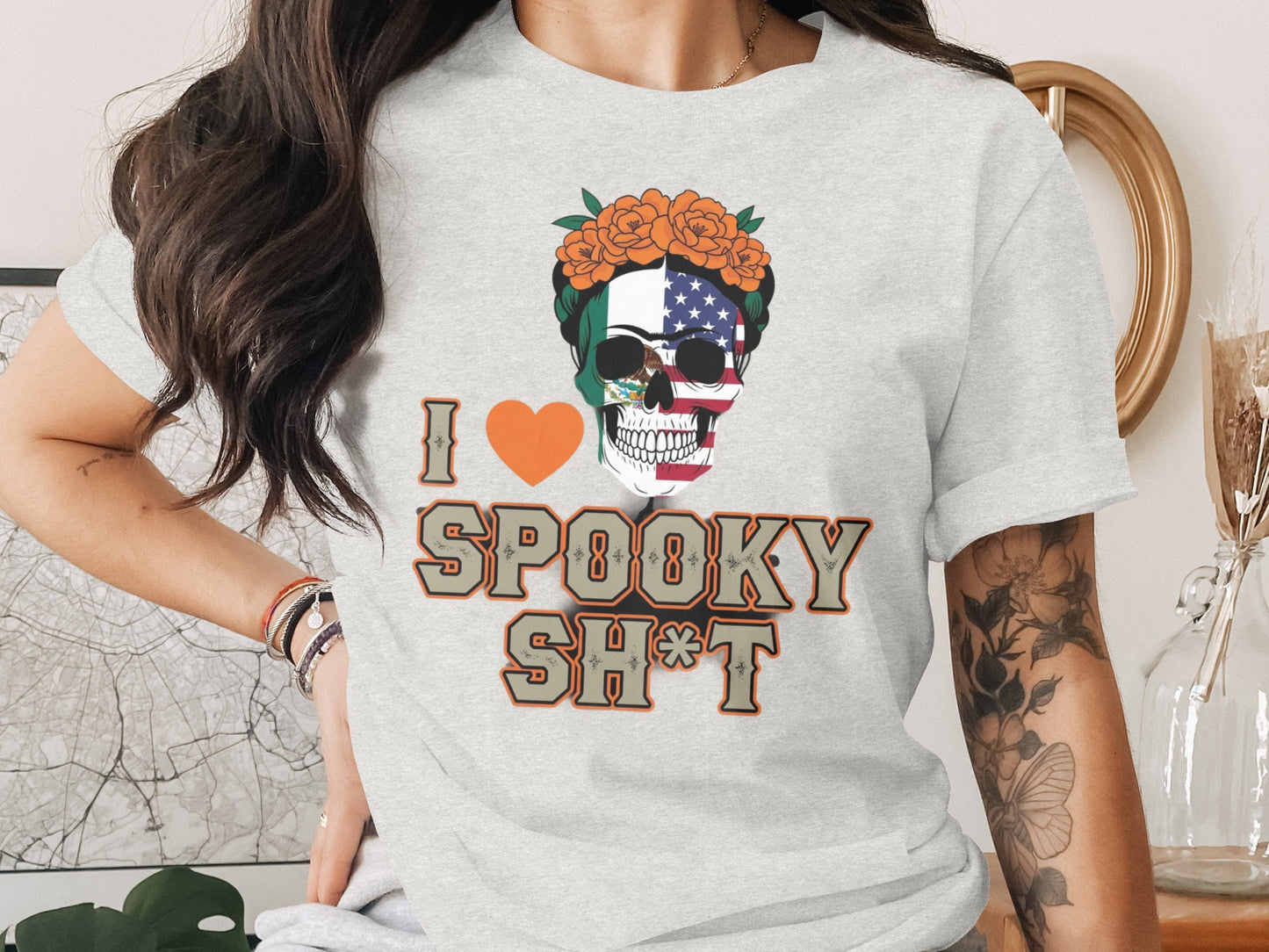 I Love Spooky Sh*t Halloween Skull T-shirt product